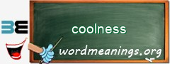 WordMeaning blackboard for coolness